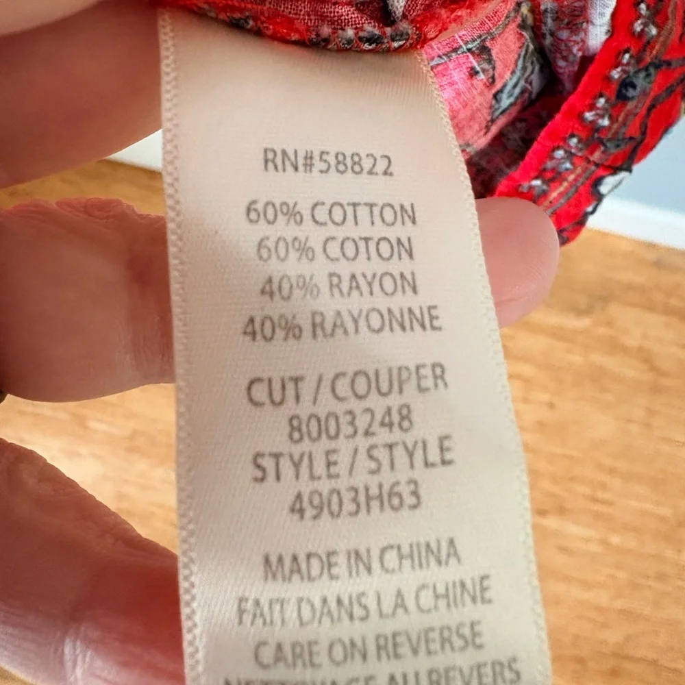 Max Studio Red Floral Dress - Picture 6 of 6